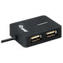 EQUIP Mini Hub de Viaje 4 Puertos USB 2.0 Negro