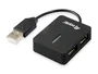 EQUIP Mini Hub de Viaje 4 Puertos USB 2.0 Negro