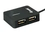 Equip 128952 Hub USB 2.0 4 Puertos, 480 Mbps, Negro, Mini Hub Travel, Conectar y Usar