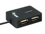 Equip 128952 Hub USB 2.0 4 Puertos, 480 Mbps, Negro, Mini Hub Travel, Conectar y Usar