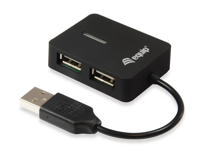 EQUIP Mini Hub de Viaje 4 Puertos USB 2.0 Negro EQUIP Mini Hub de Viaje 4 Puertos USB 2.0 Negro