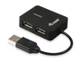 EQUIP Mini Hub de Viaje 4 Puertos USB 2.0 Negro