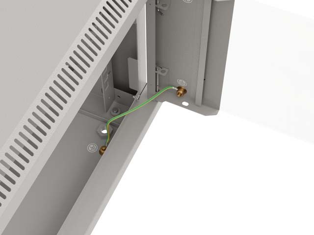 LANBERG Armario Rack 12U 19 pulg. Gris con Puerta de Cristal