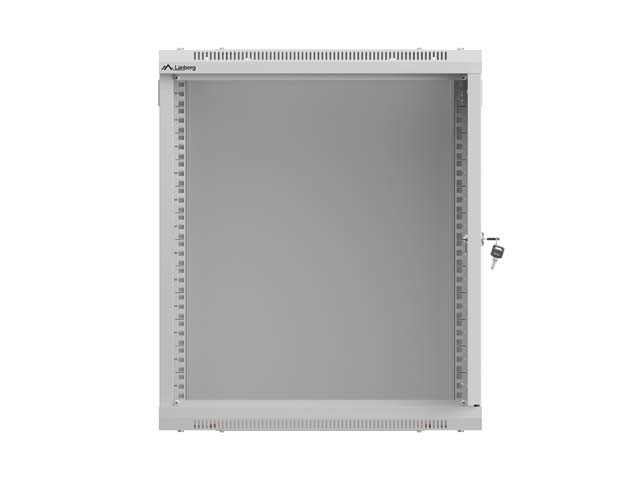 LANBERG Armario Rack 12U 19 pulg. Gris con Puerta de Cristal