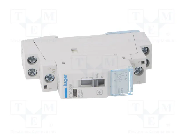 HAGER Contactor ERC 2-polar de instalación 25A 230VAC