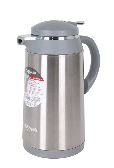 Thermosport Jarra Termo Acero Inoxidable 1 Lt. con Dimensiones 13.3 cm Ancho x 26.7 cm Alto x 20 cm Largo (6 Unidades)