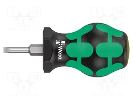 WERA Destornillador plano STUBBY 3,5x0,6mm