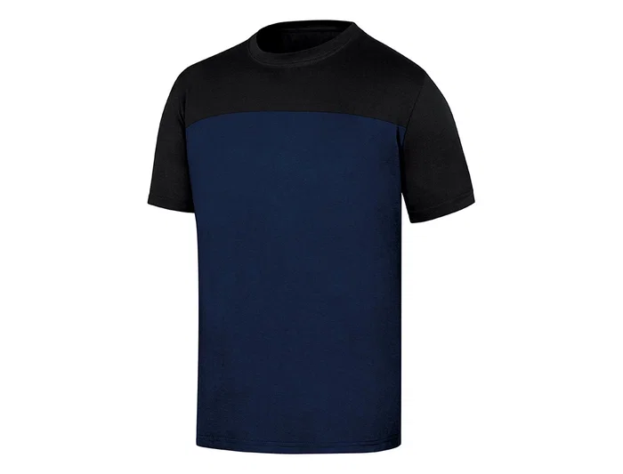 Deltaplus Camiseta de Algodón Bicolor Manga Corta Azul/Negro Talla S 100% Algodón 180 g/m² Deltaplus Camiseta de Algodón Bicolor Manga Corta Azul/Negro Talla S 100% Algodón 180 g/m²