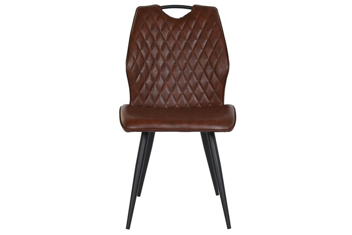 DKD Home Decor Silla 51 x 87 x 48 cm Marron Oscuro Negro (4 Unidades)