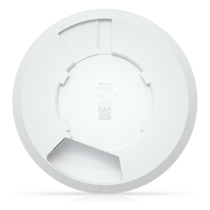 Ubiquiti Punto de Acceso U7-LR Wifi 7 7300 Mbps, 2.4 GHz, 5 GHz, 160 m², PoE, Blanco