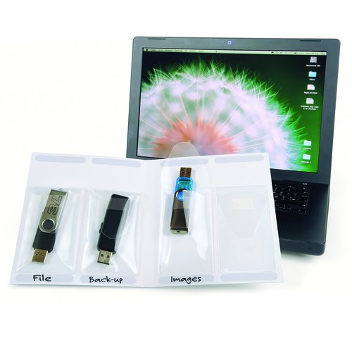 3L 510250 Pack 10 Fundas Adhesivas USB 2.5 x 90 mm + Carpeta Organización Transparente Polipropileno 3L 510250 Pack 10 Fundas Adhesivas USB 2.5 x 90 mm + Carpeta Organización Transparente Polipropileno