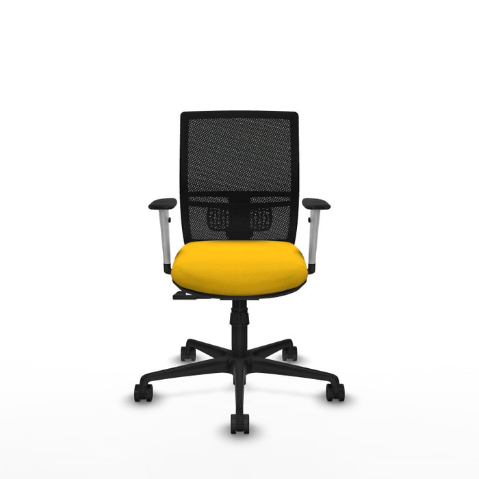 PIQUERAS Y CRESPO Silla de oficina Yunquera con mecanismo Sincro, Amarillo y Negro PIQUERAS Y CRESPO Silla de oficina Yunquera con mecanismo Sincro, Amarillo y Negro