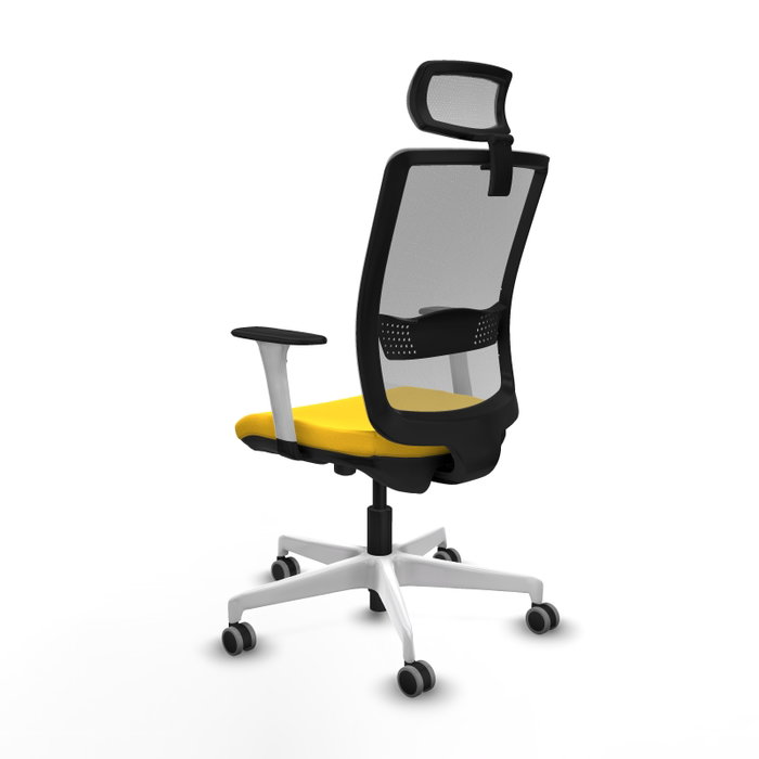 PIQUERAS Y CRESPO Silla de oficina Haches Amarillo y Gris