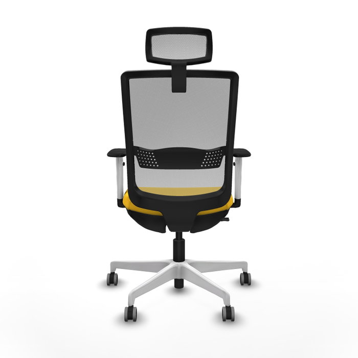 PIQUERAS Y CRESPO Silla de oficina Haches Amarillo y Gris