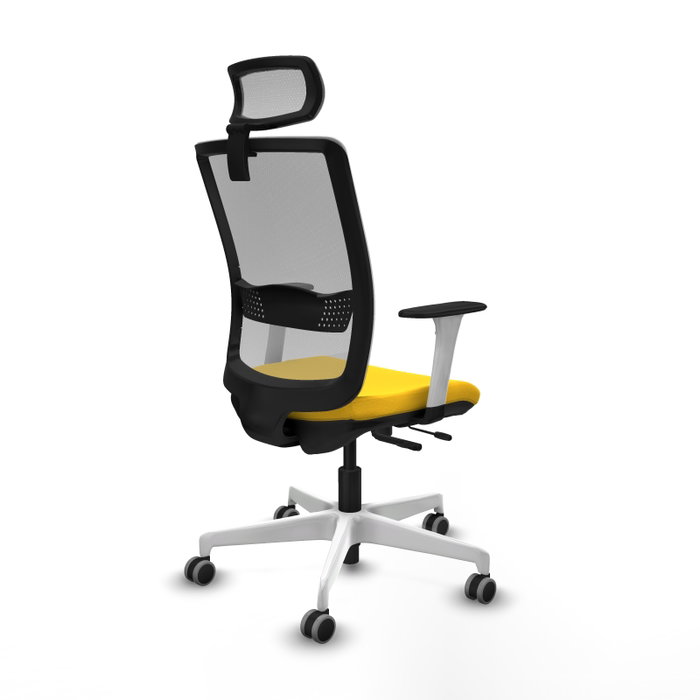 PIQUERAS Y CRESPO Silla de oficina Haches Amarillo y Gris