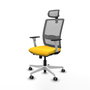 PIQUERAS Y CRESPO Silla de oficina Haches Amarillo y Gris