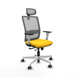 PIQUERAS Y CRESPO Silla de oficina Haches Amarillo y Gris
