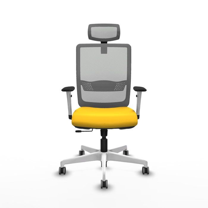 PIQUERAS Y CRESPO Silla de oficina Haches Amarillo y Gris