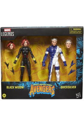 Hasbro Marvel Legends Series Black Widow & Quicksilver Pack de 2 Figuras