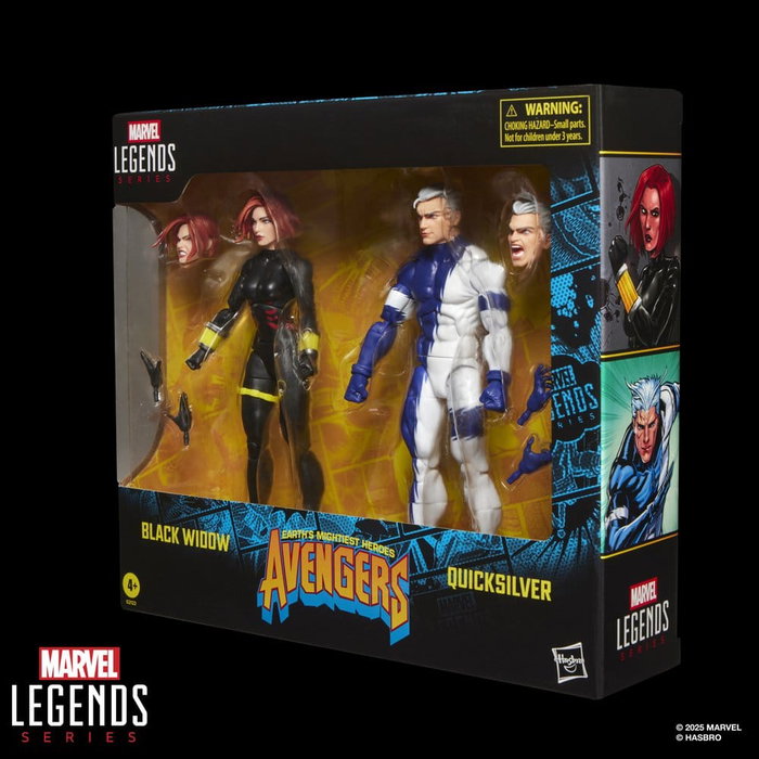 Hasbro Marvel Legends Series Black Widow & Quicksilver Pack de 2 Figuras