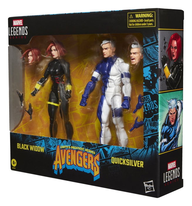 Hasbro Marvel Legends Series Black Widow & Quicksilver Pack de 2 Figuras