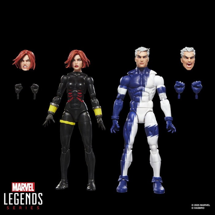 Hasbro Marvel Legends Series Black Widow & Quicksilver Pack de 2 Figuras