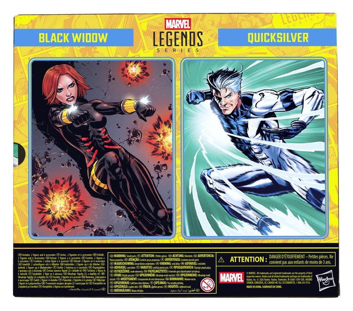 Hasbro Marvel Legends Series Black Widow & Quicksilver Pack de 2 Figuras