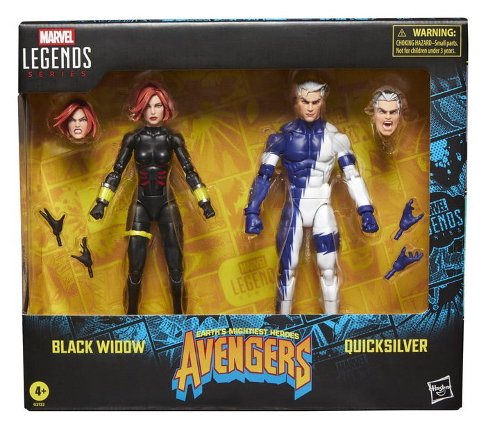 Hasbro Marvel Legends Series Black Widow & Quicksilver Pack de 2 Figuras