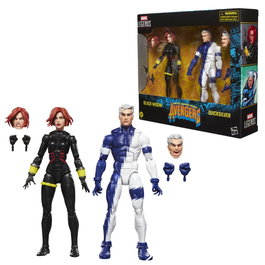 Hasbro Marvel Legends Series Black Widow & Quicksilver Pack de 2 Figuras