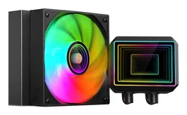 Mars Gaming ML-TWO120 - Kit de Refrigeración Líquida AIO para CPU, 120 mm, Negro, Ventilador ARGB Infinity Mirror, Ultrasilencioso, 300W TDP, Compatible con Intel y AMD