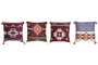 DKD Home Decor Cojín Ikat Multicolor Pack de 4