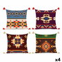 DKD Home Decor Cojín Ikat Multicolor Pack de 4