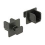 DeLOCK Cubierta antipolvo para USB 3.0 Tipo B con asa, 10 unidades, Negro