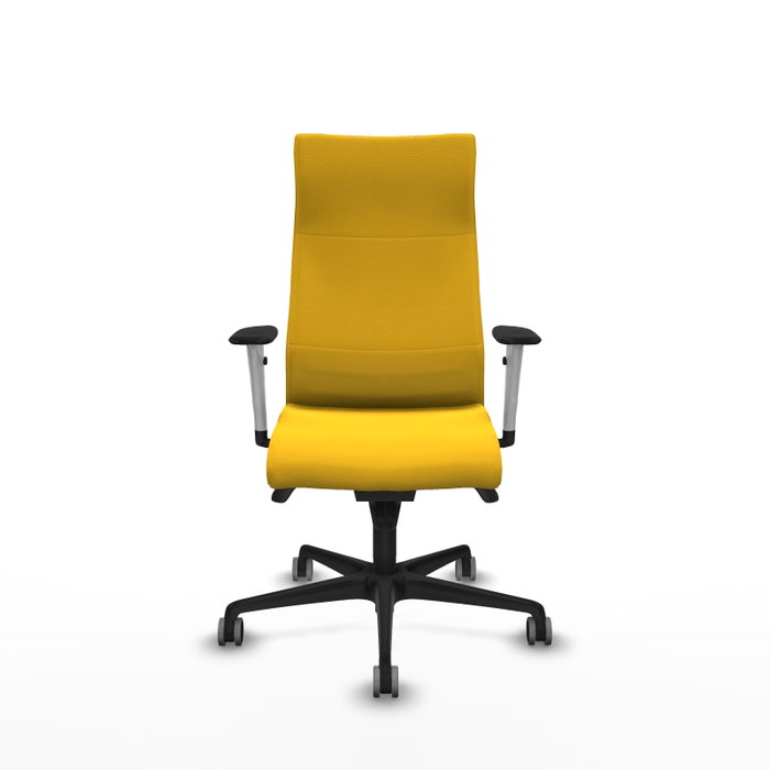 PIQUERAS Y CRESPO Sillón Albacete con mecanismo Sincro tapizado en Similpiel Amarillo PIQUERAS Y CRESPO Sillón Albacete con mecanismo Sincro tapizado en Similpiel Amarillo