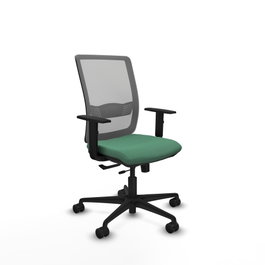 PIQUERAS Y CRESPO Silla de oficina Haches Verde esmeralda y Gris