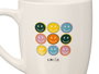 VESSIA Taza de Porcelana Smile 350 ml Blanco-Multicolor