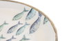 DKD Home Decor Centro de Mesa de Mango Lacado Azul PECES 25x25x2,5 cm (2 Piezas)