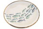 DKD Home Decor Centro de Mesa de Mango Lacado Azul PECES 25x25x2,5 cm (2 Piezas)