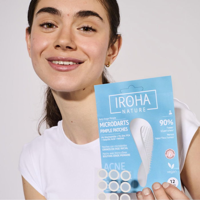 Iroha Parches Microdardos para Piel Acneica con Ácido Salicílico 12 u