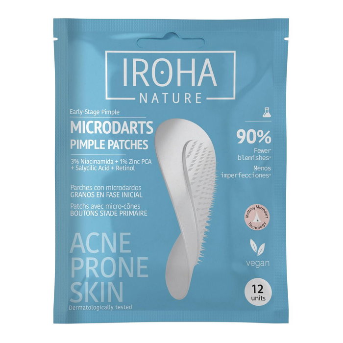 Iroha Parches Microdardos para Piel Acneica con Ácido Salicílico 12 u