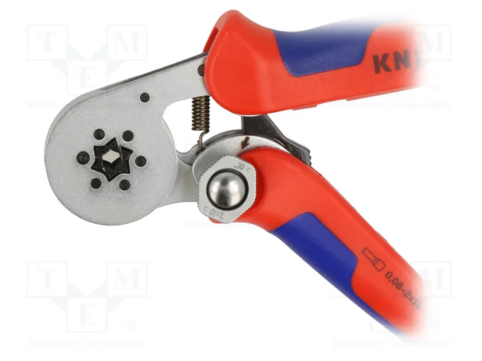 KNIPEX Crimpadora para terminales de cable y puntas de casquillos 28AWG-8AWG