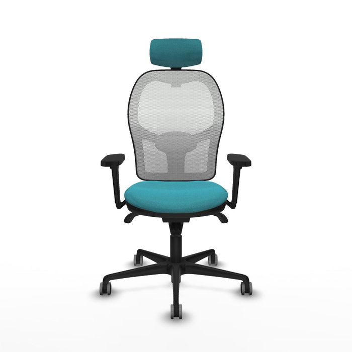 PIQUERAS Y CRESPO Silla de oficina Jorquera con mecanismo Sincro, Turquesa y Blanco PIQUERAS Y CRESPO Silla de oficina Jorquera con mecanismo Sincro, Turquesa y Blanco