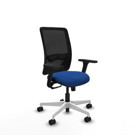 PIQUERAS Y CRESPO Silla de oficina Zulema con mecanismo Sincro, Azul y Negro