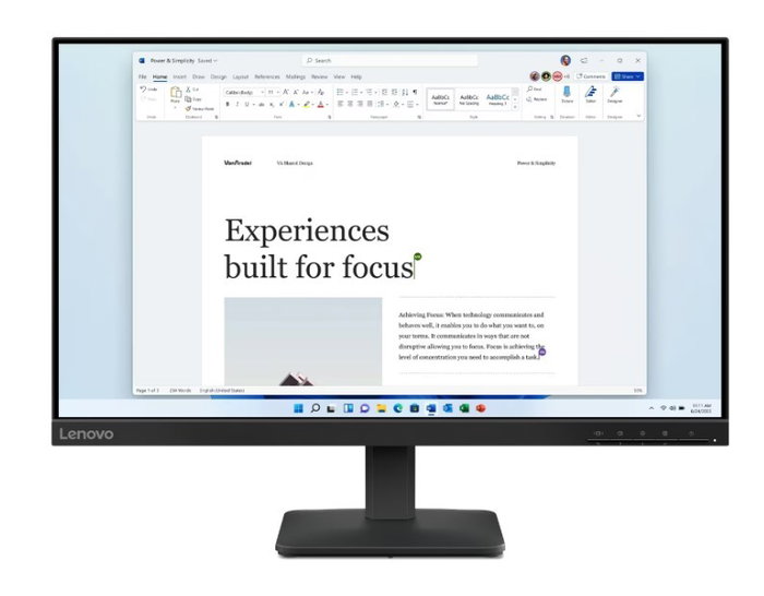 Lenovo L24-4e Monitor Full HD IPS 23.8 pulg. Raven Black