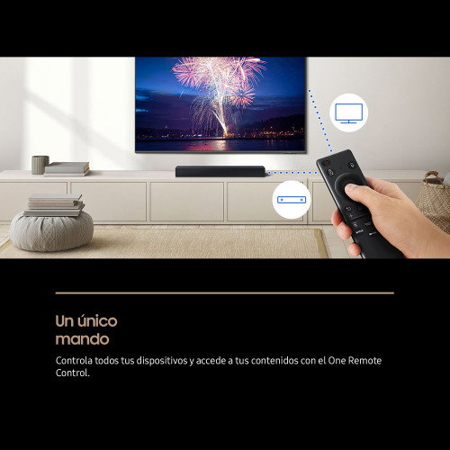 Samsung Barra de sonido HW-B400F/ZF Serie B 2.0 40W con Woofer Integrado, Dolby 2.0, One Remote y Bluetooth