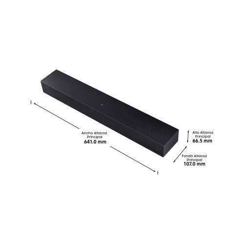Samsung Barra de sonido HW-B400F/ZF Serie B 2.0 40W con Woofer Integrado, Dolby 2.0, One Remote y Bluetooth