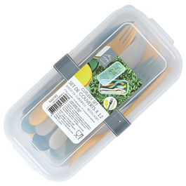 Home Deco Factory Juego De 12 Cubiertos Colección Bain De Soleil