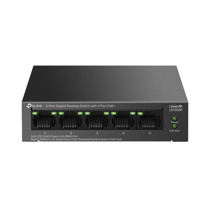 TP-Link LS105GP Switch Gigabit de 5 Puertos con 4 Puertos PoE+