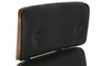 DKD Home Decor Silla de Madera y PU con Ruedas Negro