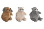 DKD Home Decor Peluche 25 x 35 x 25 cm (6 Unidades) Beige Camel Gris